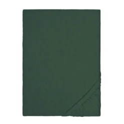 biberna Spannbetttuch Melange dunkelgrün, 140x200 cm - 160x200 cm