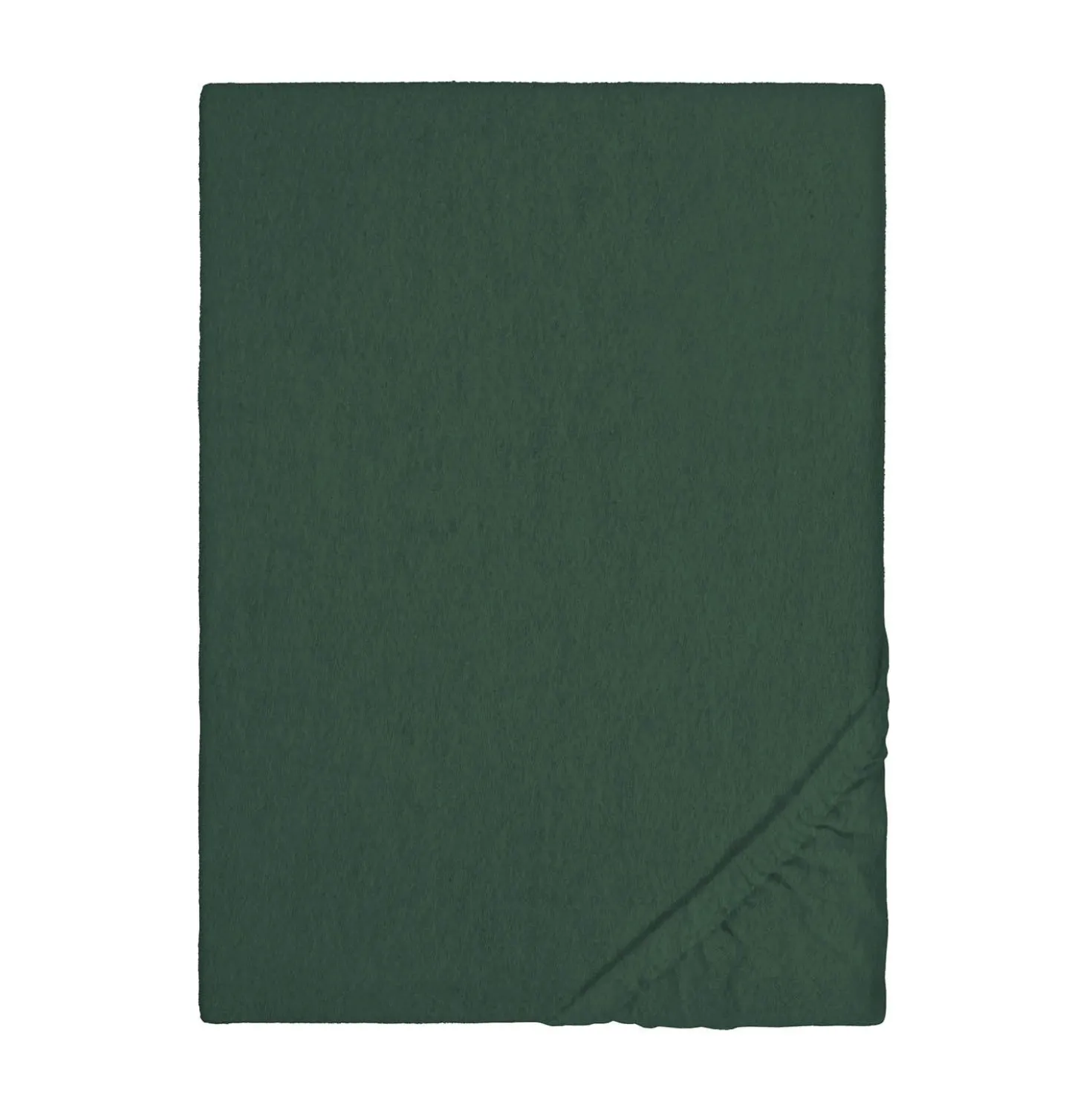 biberna Spannbetttuch Melange dunkelgrün, 140x200 cm - 160x200 cm