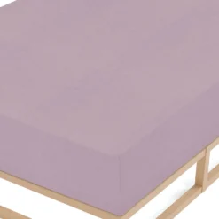 biberna Spannbetttuch Melange brombeer, 180x200 cm - 200x200 cm