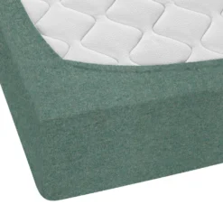 biberna Spannbetttuch Melange uni fichte, 1x 90x190 cm - 100x200 cm