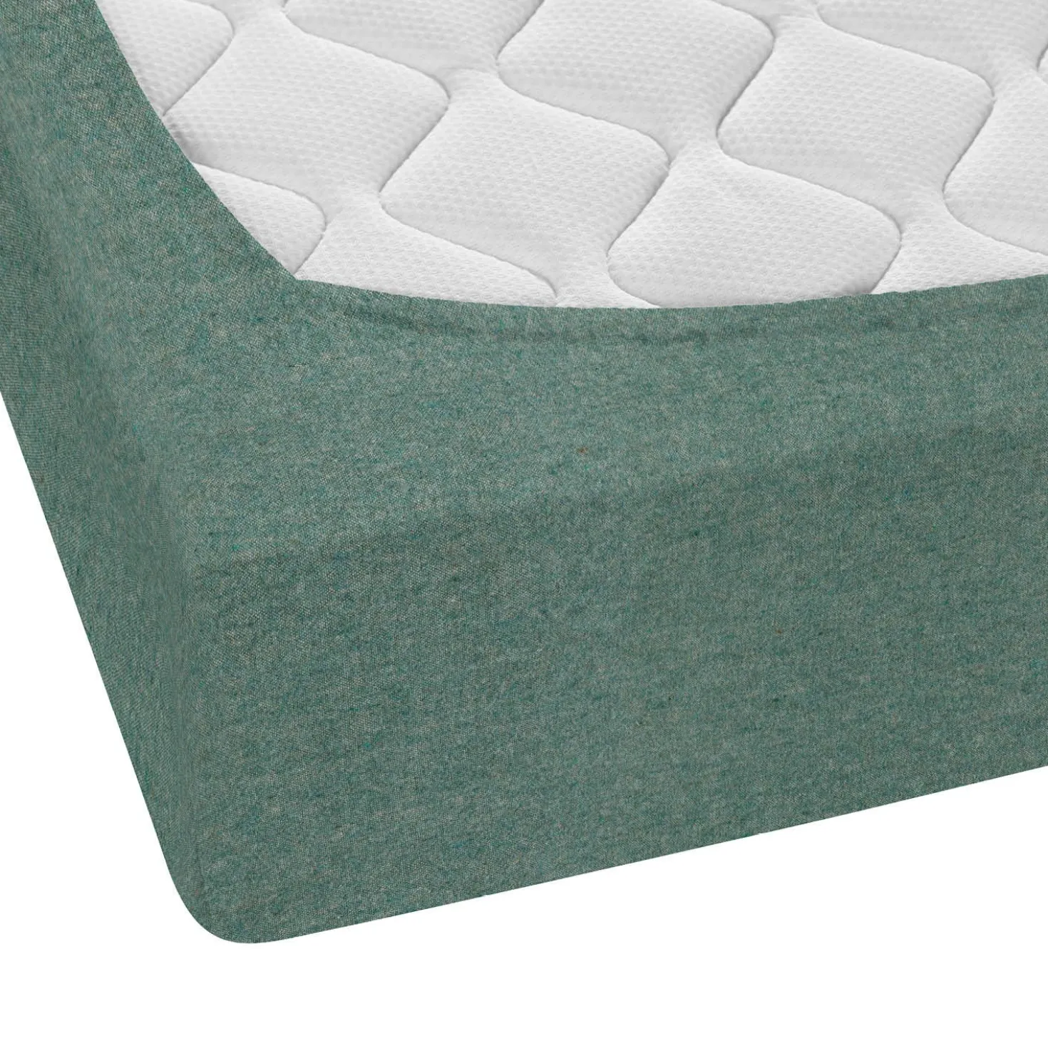 biberna Spannbetttuch Melange uni fichte, 1x 90x190 cm - 100x200 cm