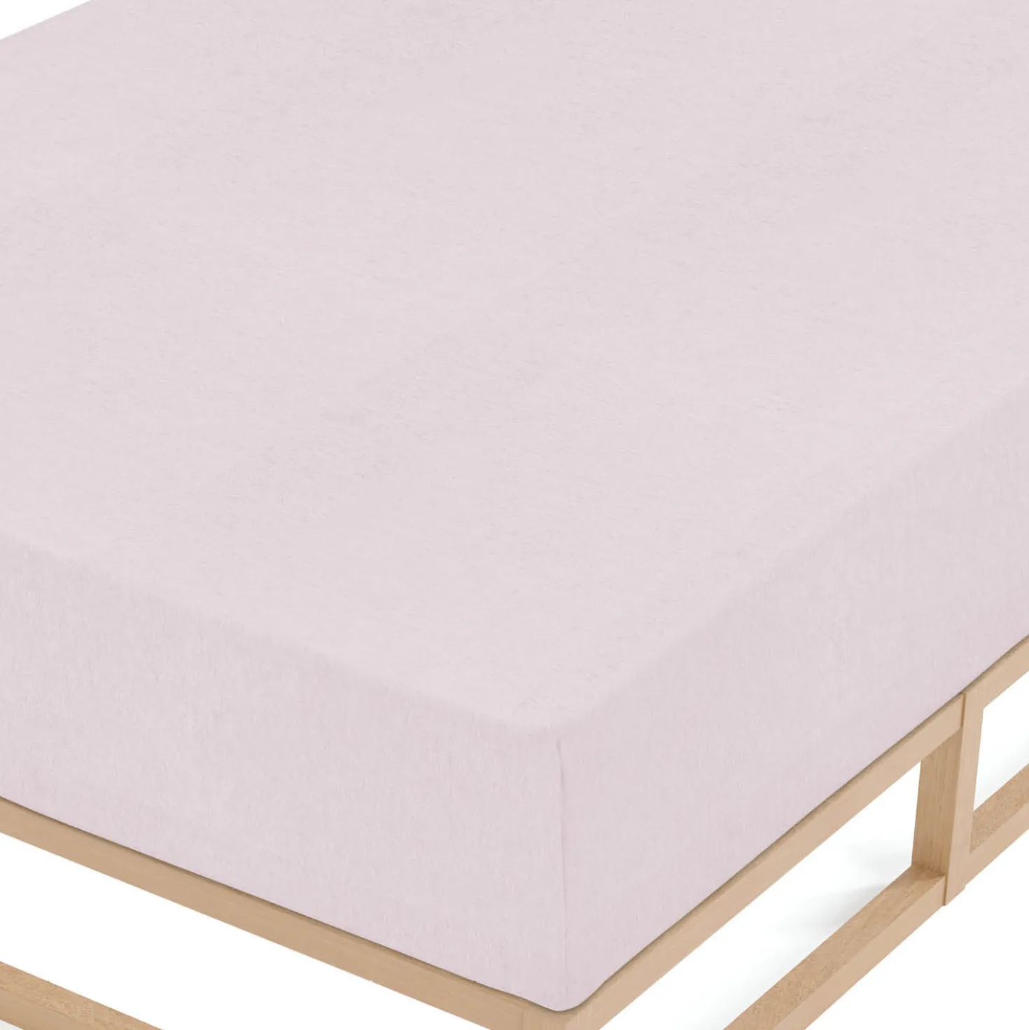 biberna Spannbetttuch Melange rose, 90x190 cm - 100x200 cm