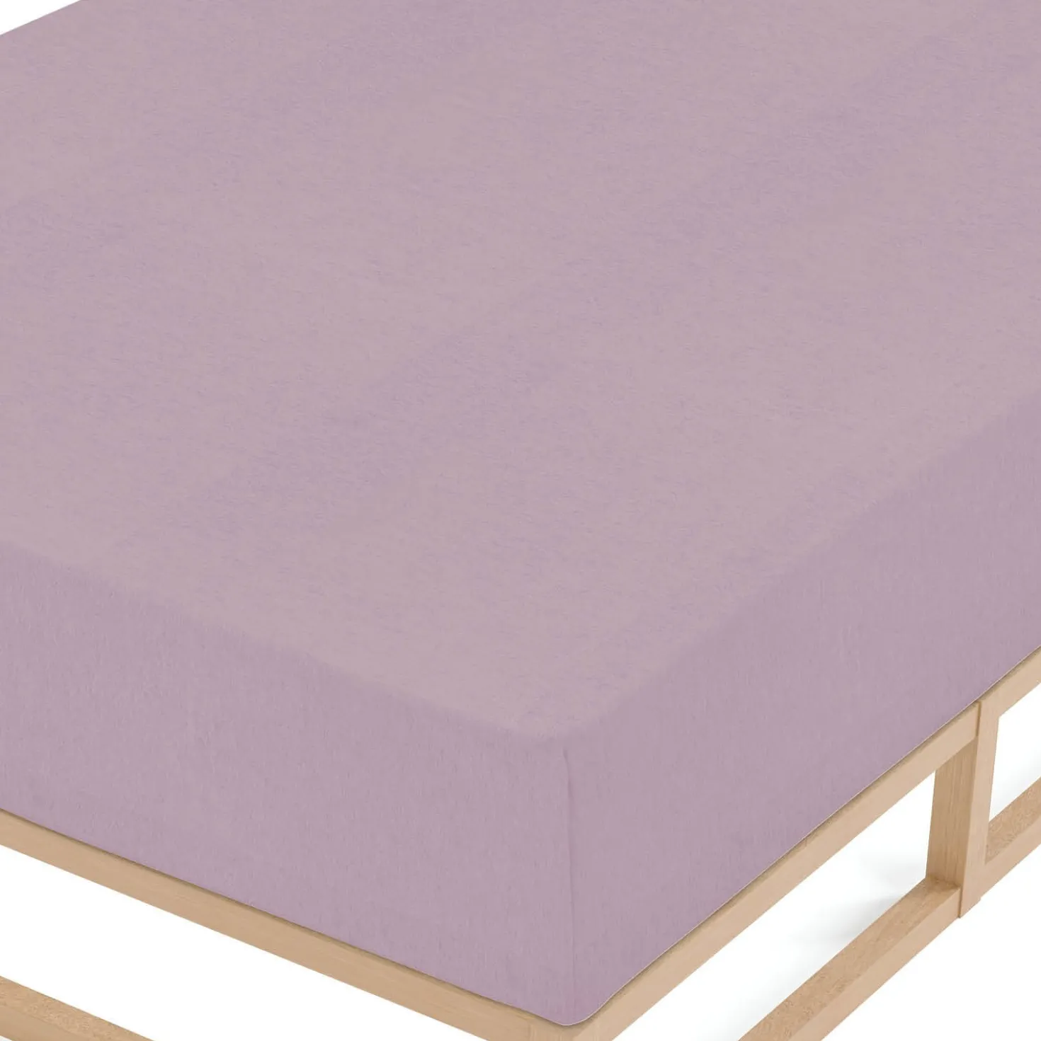 biberna Spannbetttuch Melange brombeer, 90x190 cm - 100x200 cm