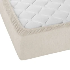 biberna Spannbetttuch Melange kitt, 90x190 cm - 100x200 cm