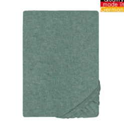 biberna Spannbetttuch Melange uni fichte, 1x 140x200 cm - 160x200 cm