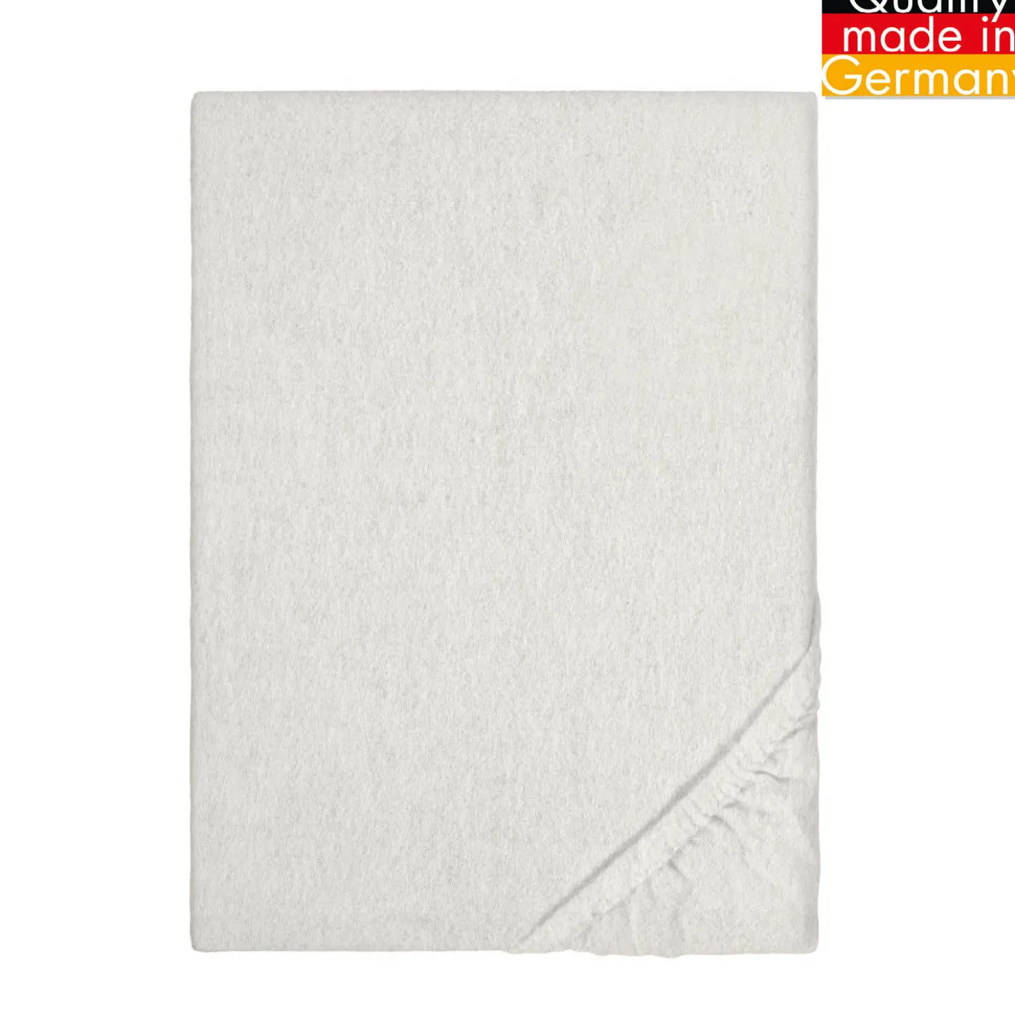 biberna Spannbetttuch Melange uni grau, 1x 90x190 cm - 100x200 cm