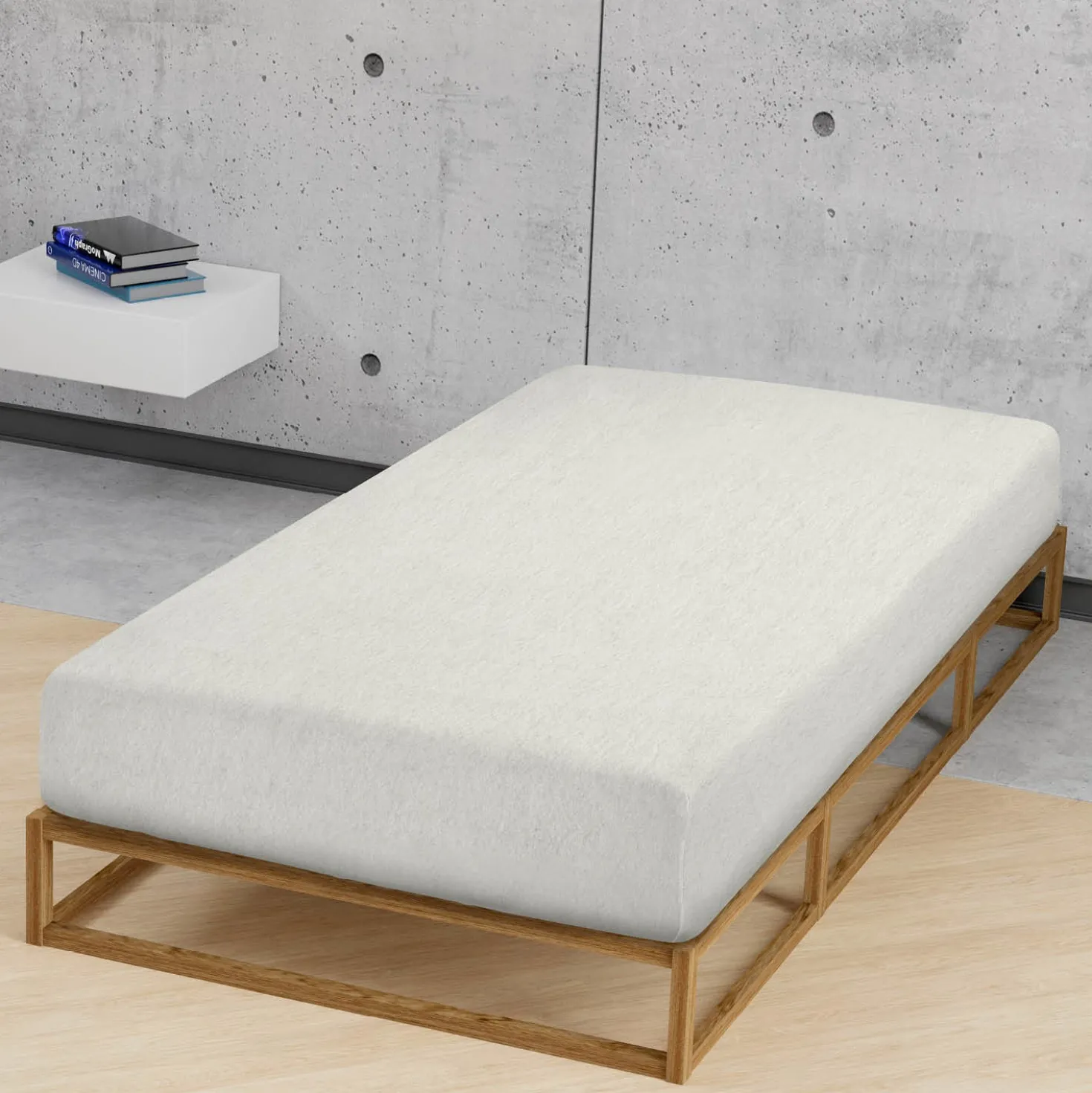 biberna Spannbetttuch Melange uni grau, 1x 90x190 cm - 100x200 cm