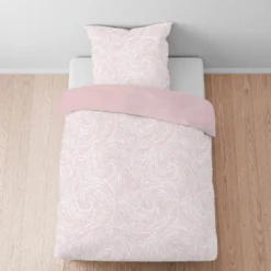 biberna Tencel Bettwäsche STRUDEL rose, 1x 135x200 cm + 1x 80x80 cm