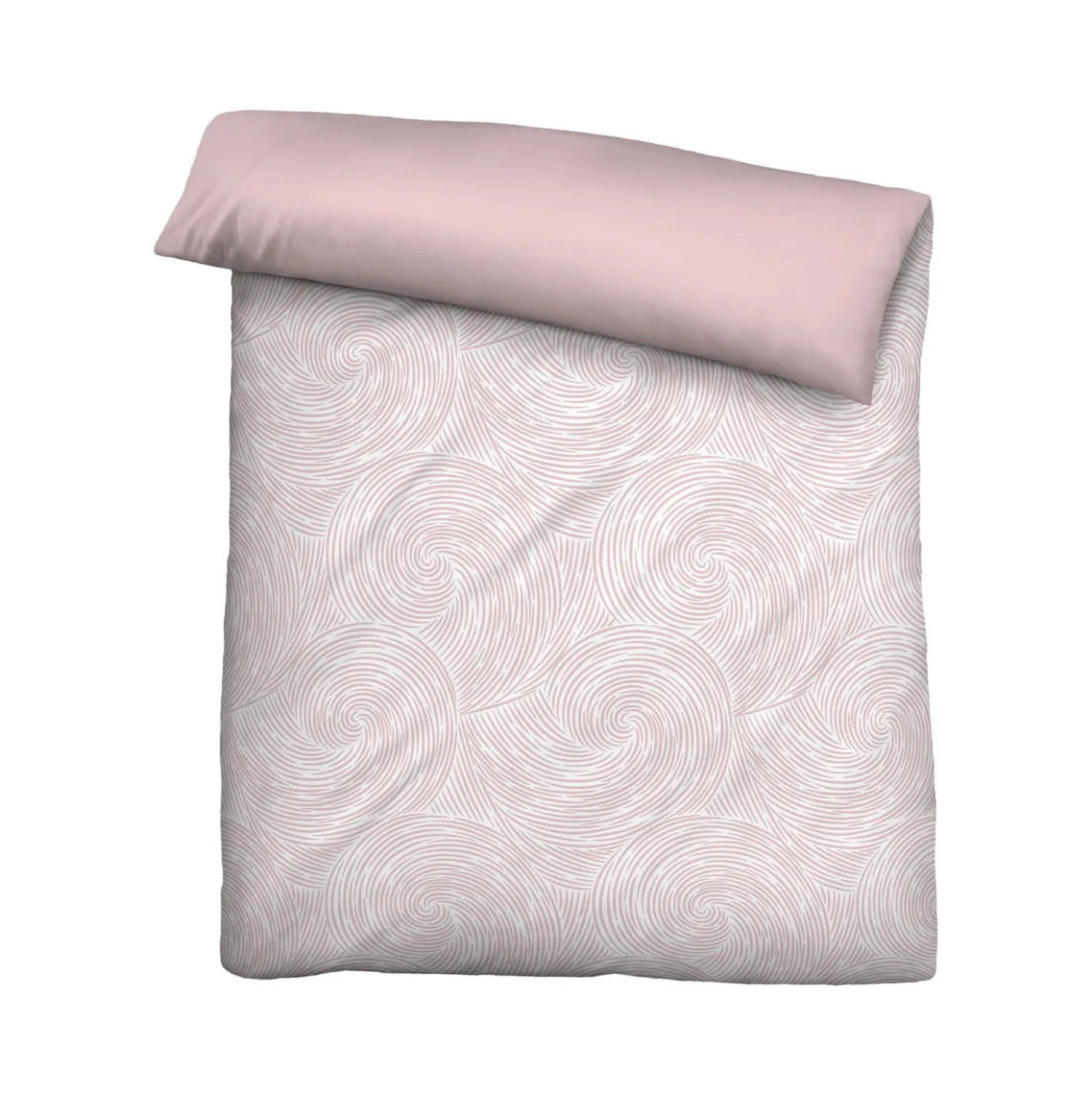 biberna Tencel Bettwäsche STRUDEL rose, 1x 155x220 cm + 1x 80x80 cm