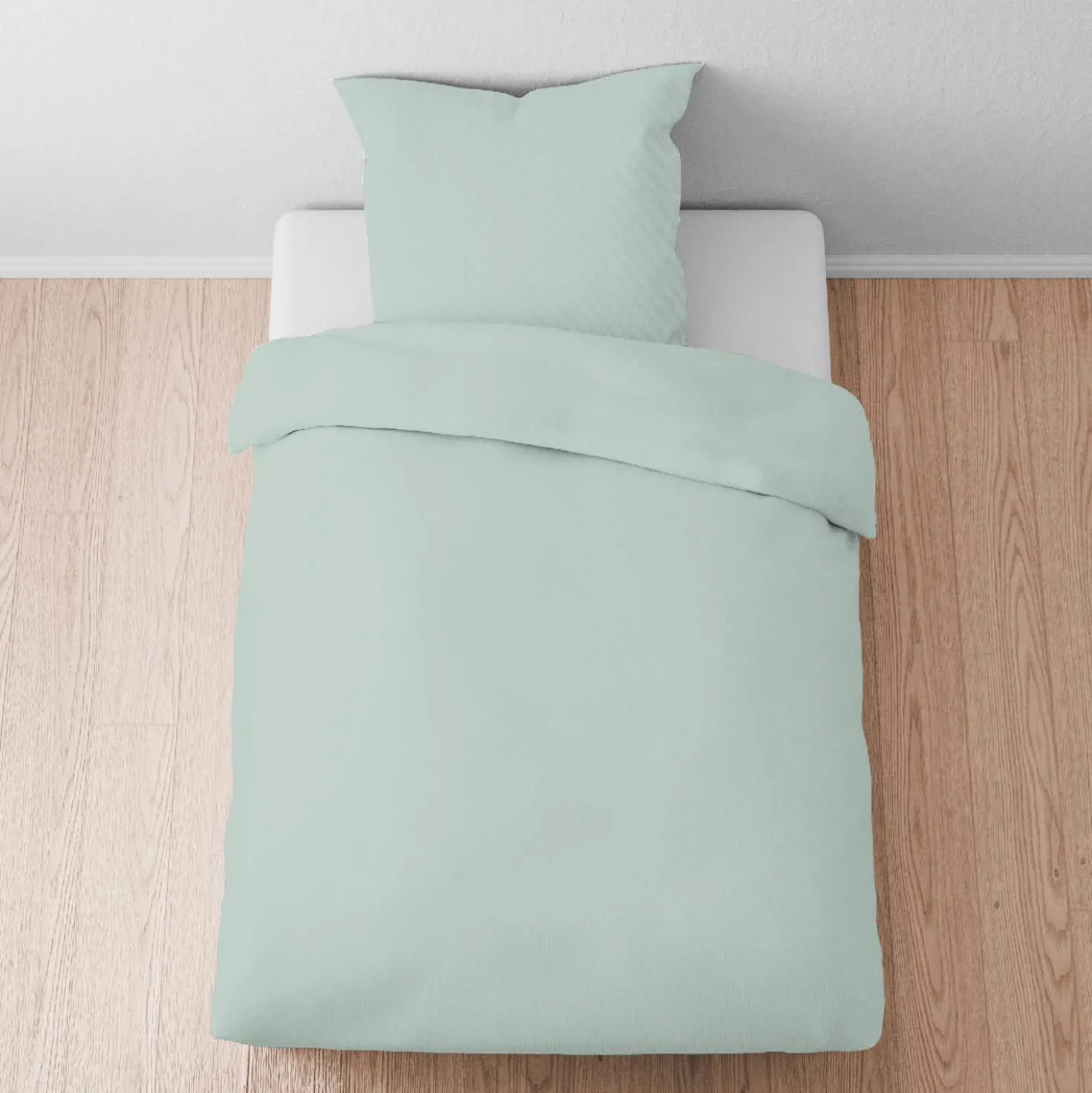 biberna Tencel Bettwäsche UNI salbei, 1x 135x200 cm + 1x 80x80 cm