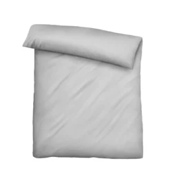 biberna Tencel-Flanell Bettwäsche uni sturmgrau, 155x220 cm + 80x80 cm