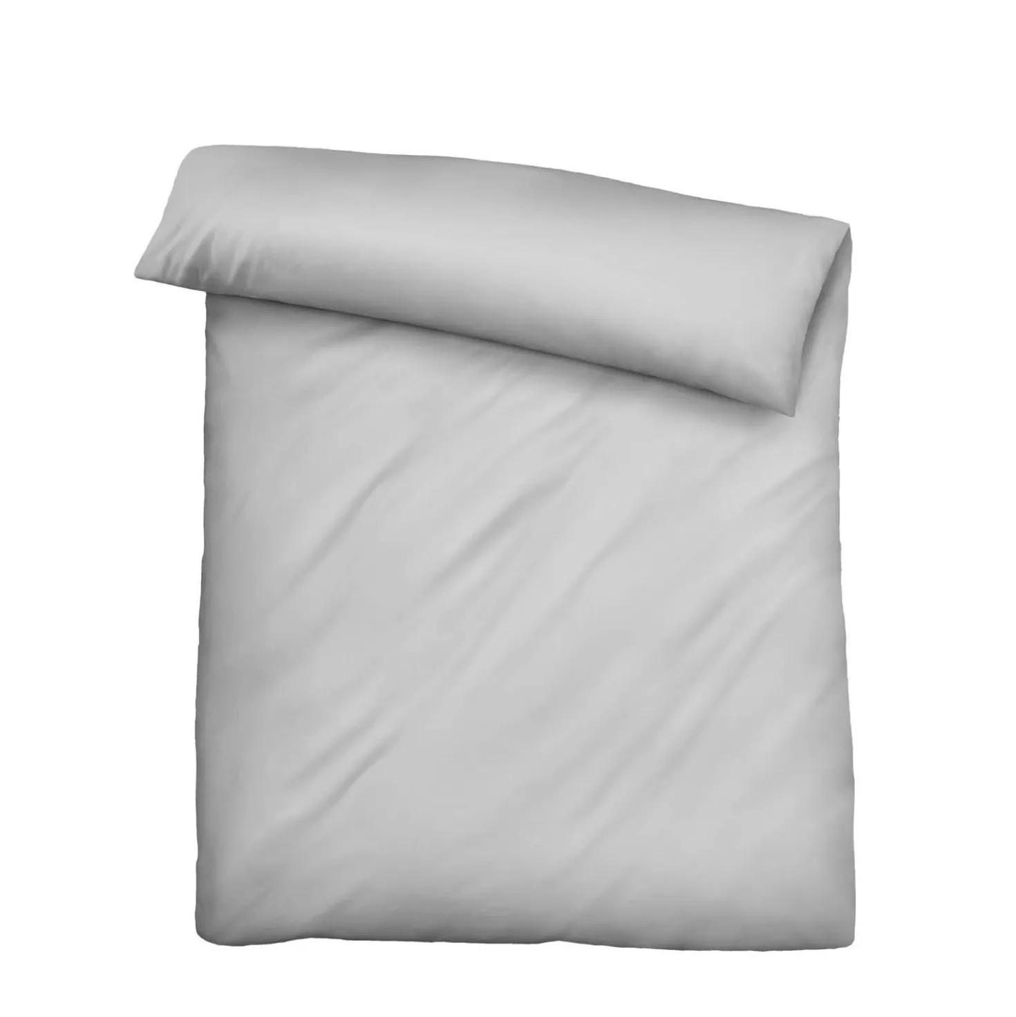 biberna Tencel-Flanell Bettwäsche uni sturmgrau, 155x220 cm + 80x80 cm