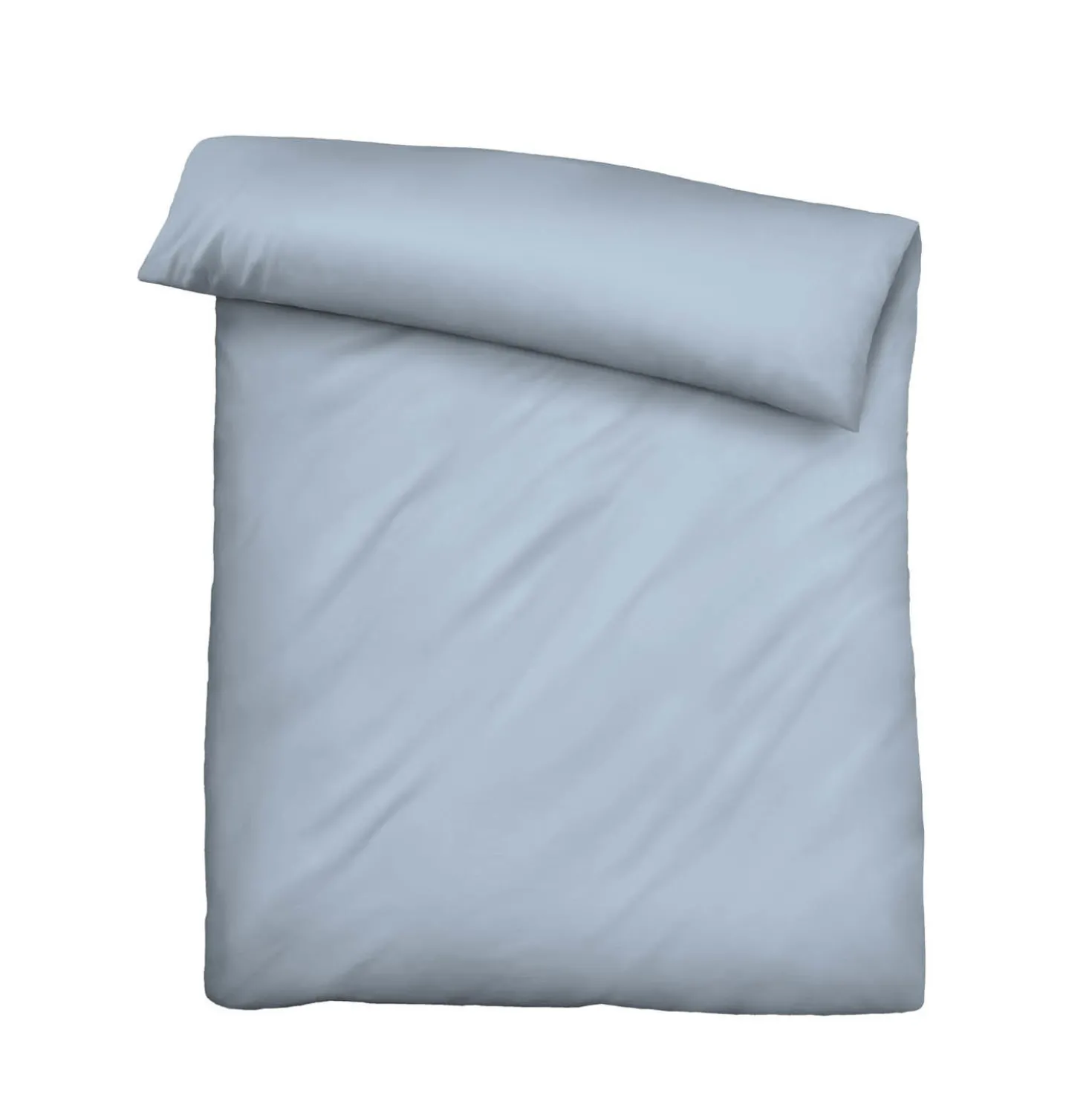 biberna Tencel-Flanell Bettwäsche uni taubenblau, 155x220 cm + 80x80 cm