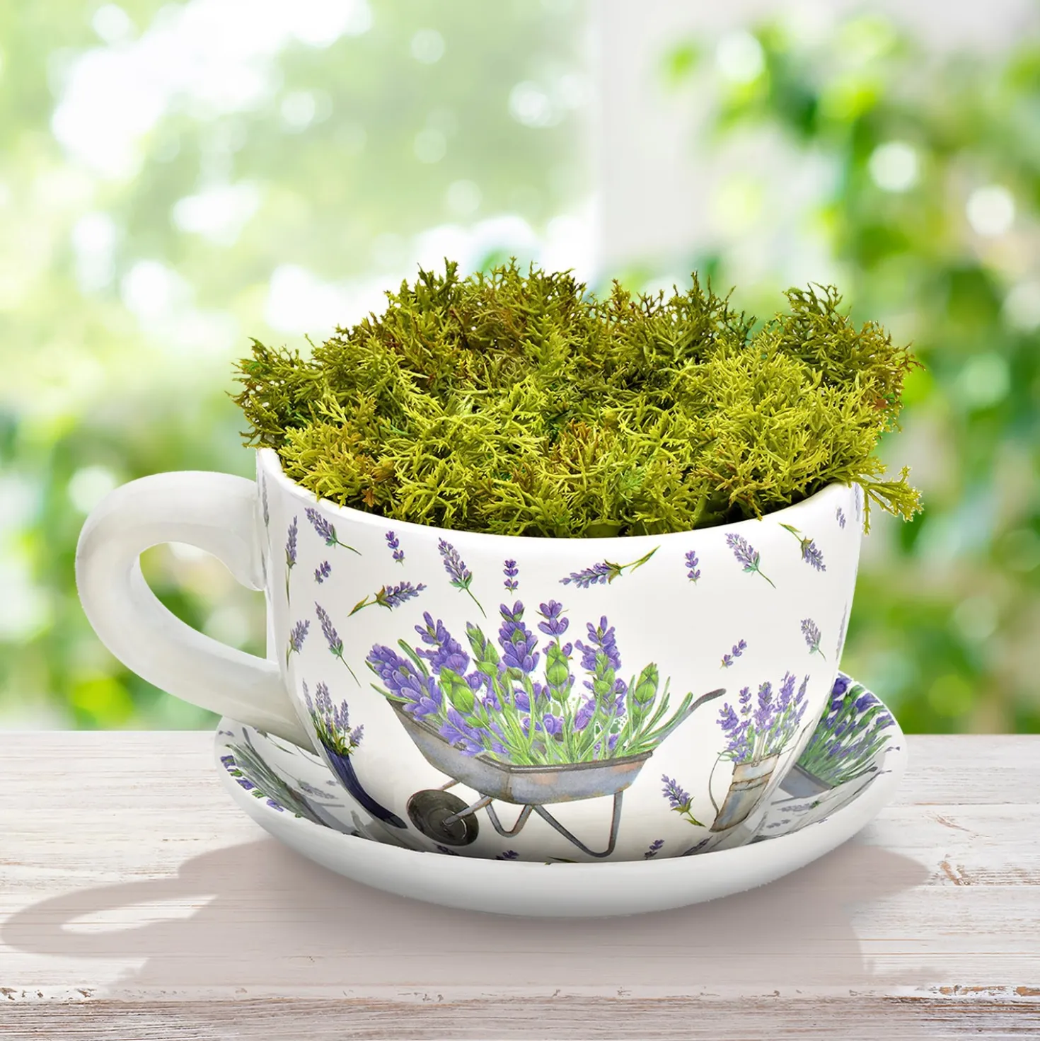 Blumentopf Pflanztasse "Lavendel" aus Keramik klein