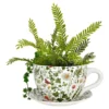 Blumentopf Pflanztasse "Pflanzen" aus Keramik groß