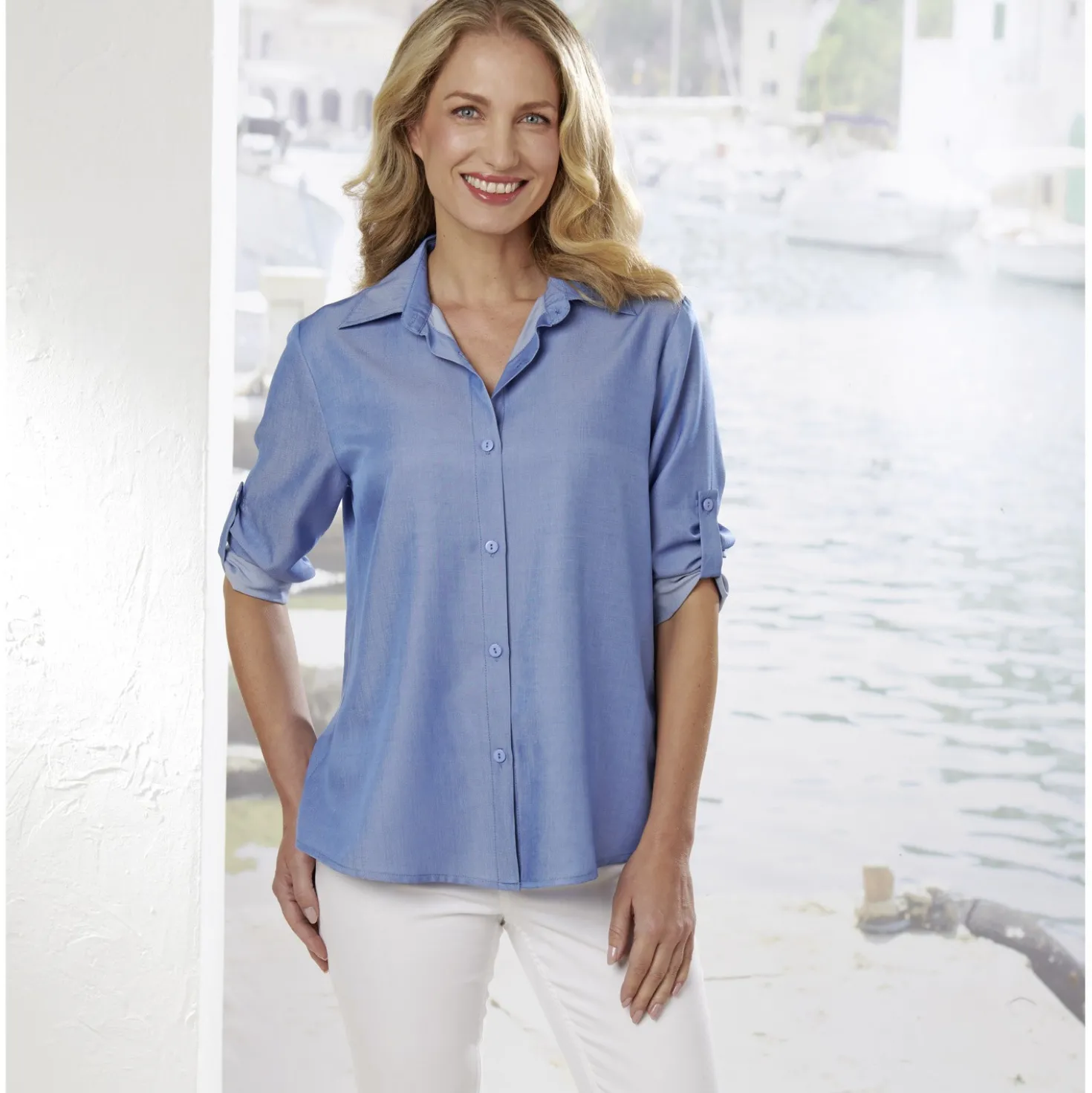 Bluse "Jeans" lightblue