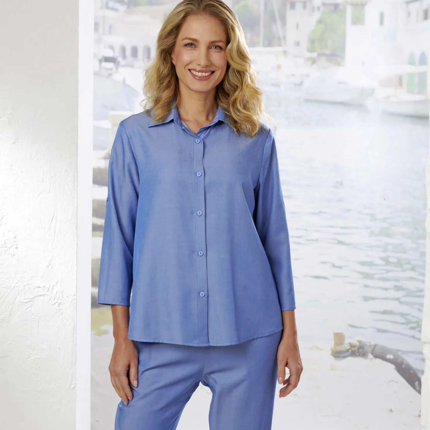 Bluse "Jeans" lightblue