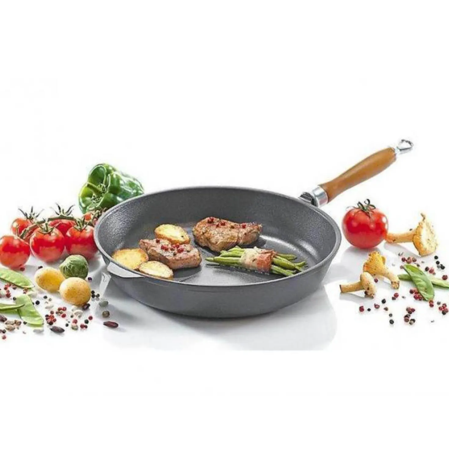 Bratpfanne Ø 24 cm Rustica mit Kirschholzgriff KARL KRÜGER