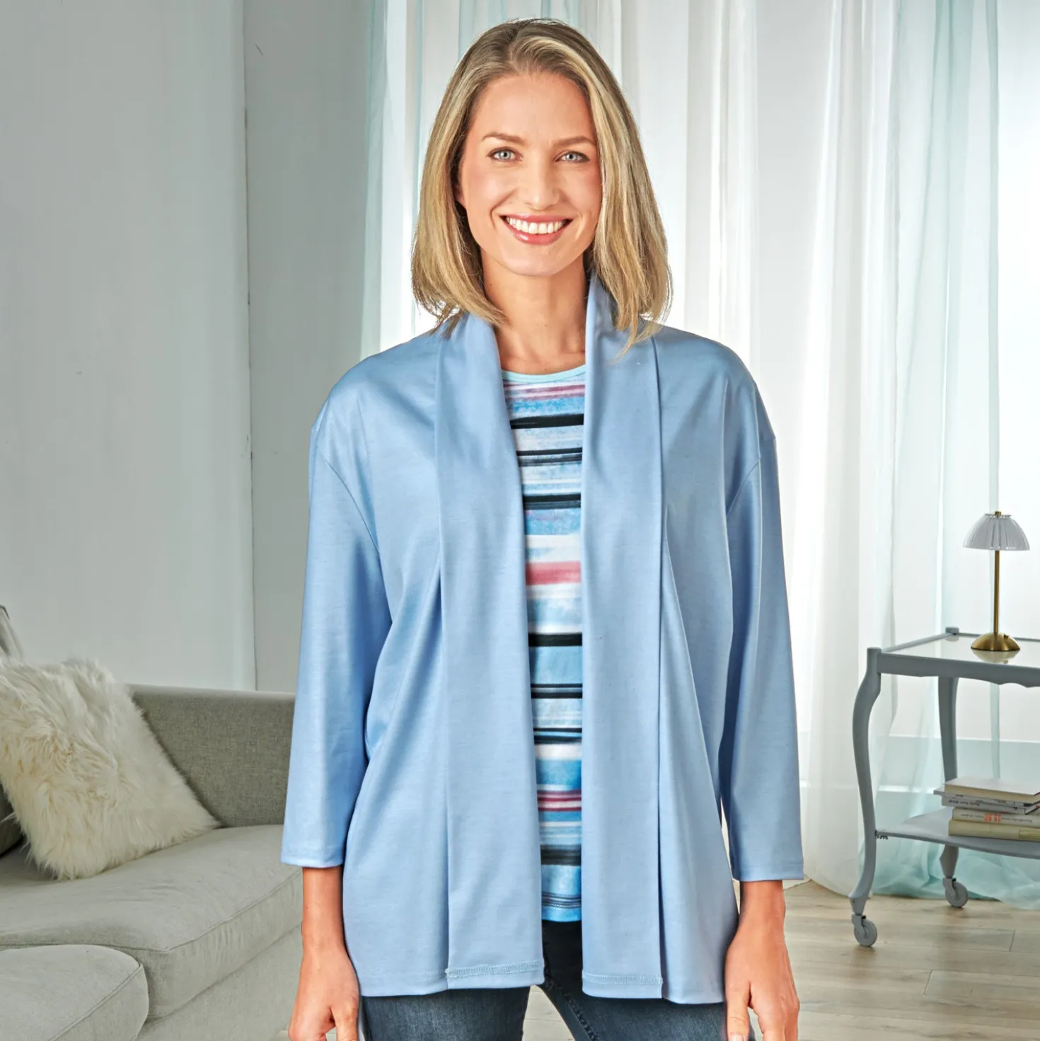 Cardigan hellblau Amélie di Santi
