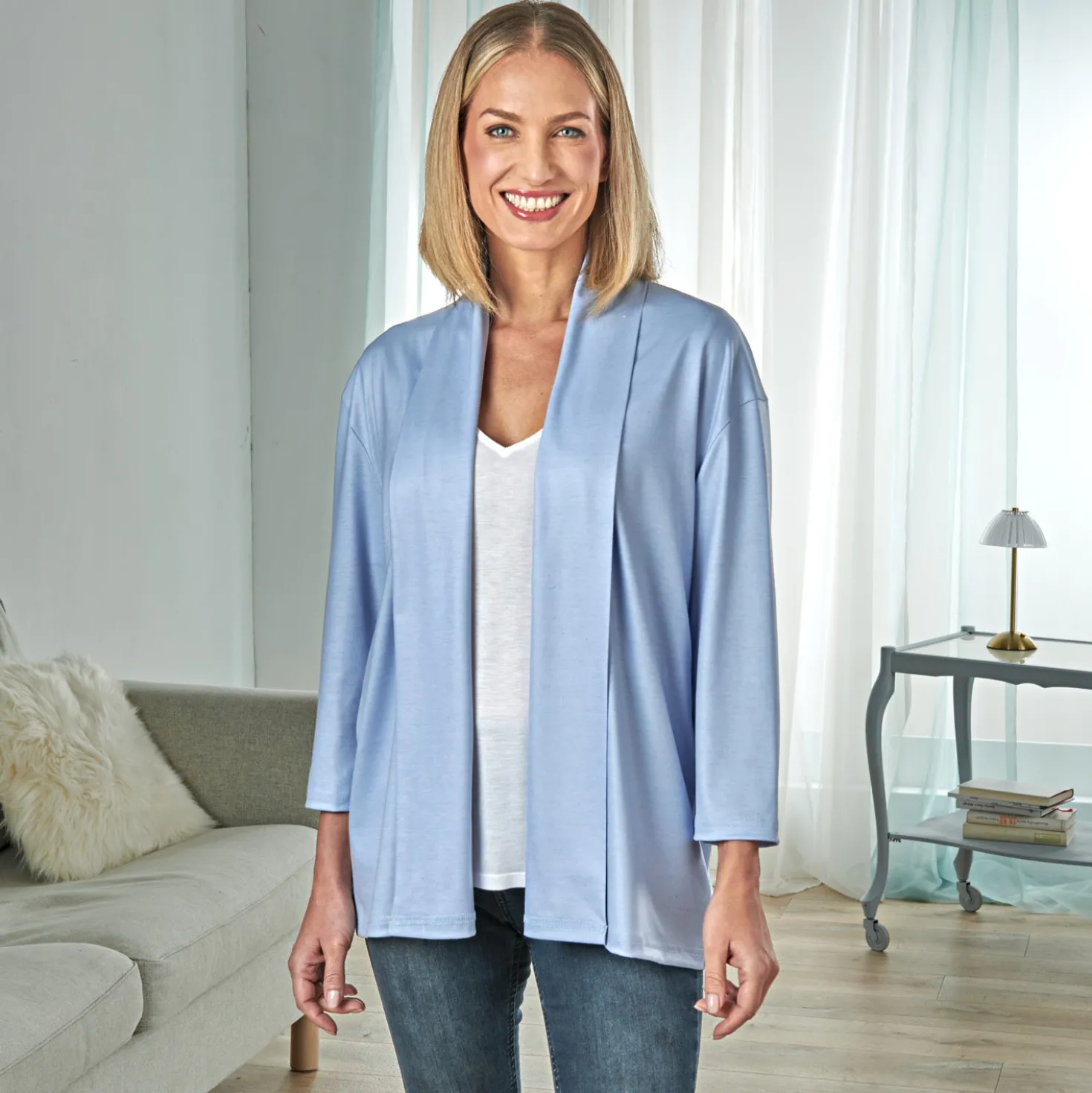 Cardigan hellblau Amélie di Santi