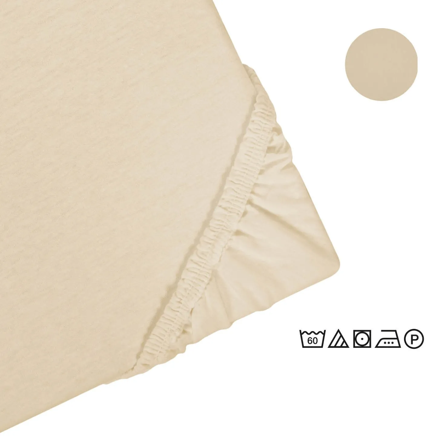 Castell Jersey-Stretch-Spannbetttuch kitt, 1x 180x200 cm - 200x200 cm