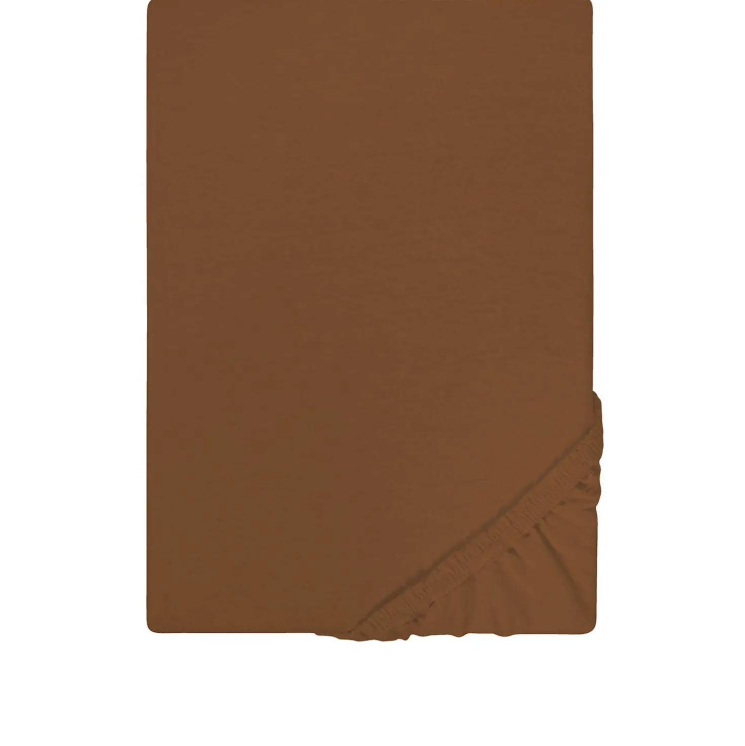 Castell Jersey-Stretch-Spannbetttuch chocolate, 1x 180x200 cm - 200x200 cm