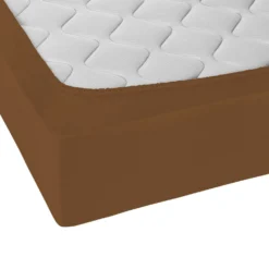 Castell Jersey-Stretch-Spannbetttuch chocolate, 1x 180x200 cm - 200x200 cm