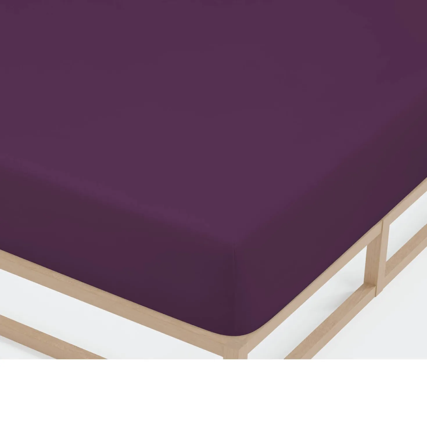 Castell Jersey-Stretch-Spannbetttuch dunkel violett, 1x 90-100 x 190-200 cm