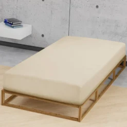 Castell Jersey-Stretch-Spannbetttuch kitt, 1x 90x190 cm - 100x200 cm