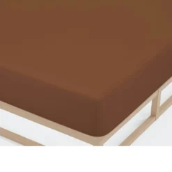 Castell Jersey-Stretch-Spannbetttuch chocolate, 1x 90x190 cm - 100x200 cm