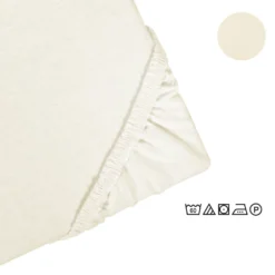 Castell Jersey-Stretch-Spannbetttuch natur, 1x 90x190 cm - 100x200 cm