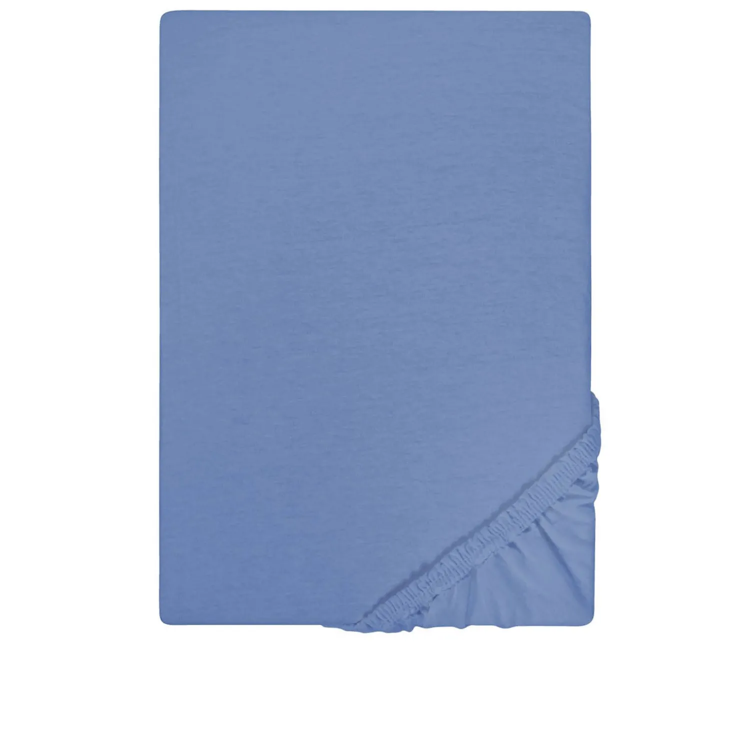 Castell Jersey-Stretch-Spannbetttuch blau, 1x 120x200 cm