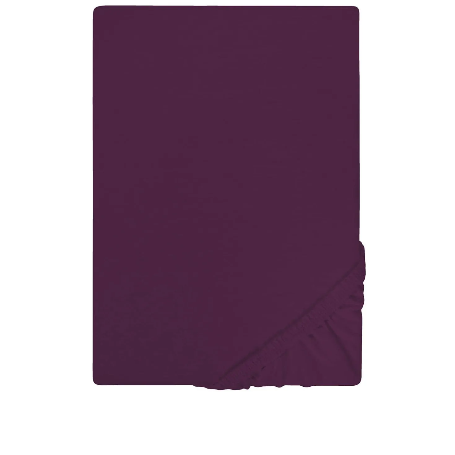 Castell Jersey-Stretch-Spannbetttuch dunkel violett, 1x 120x200 cm