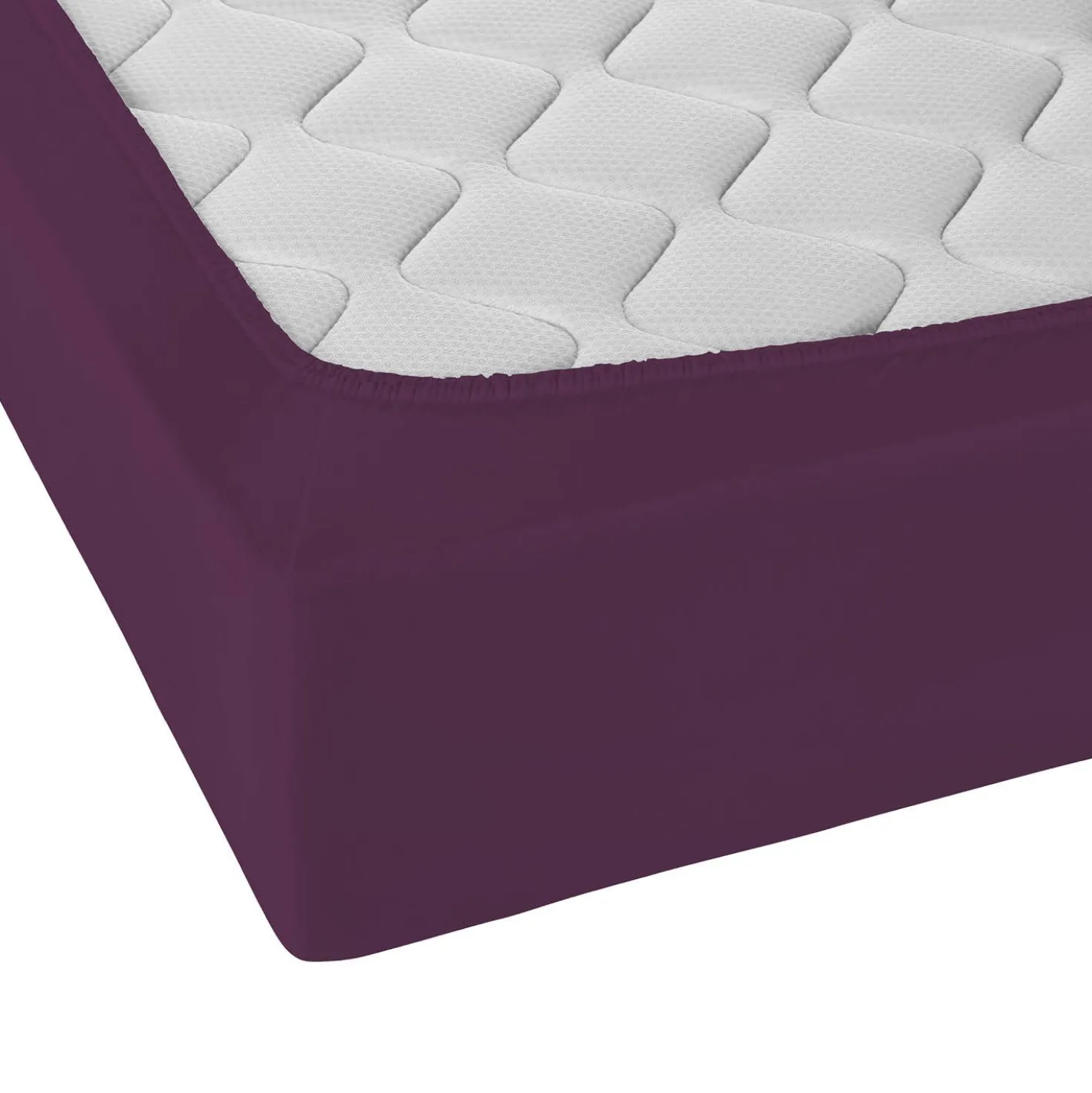 Castell Jersey-Stretch-Spannbetttuch dunkel violett, 1x 120x200 cm