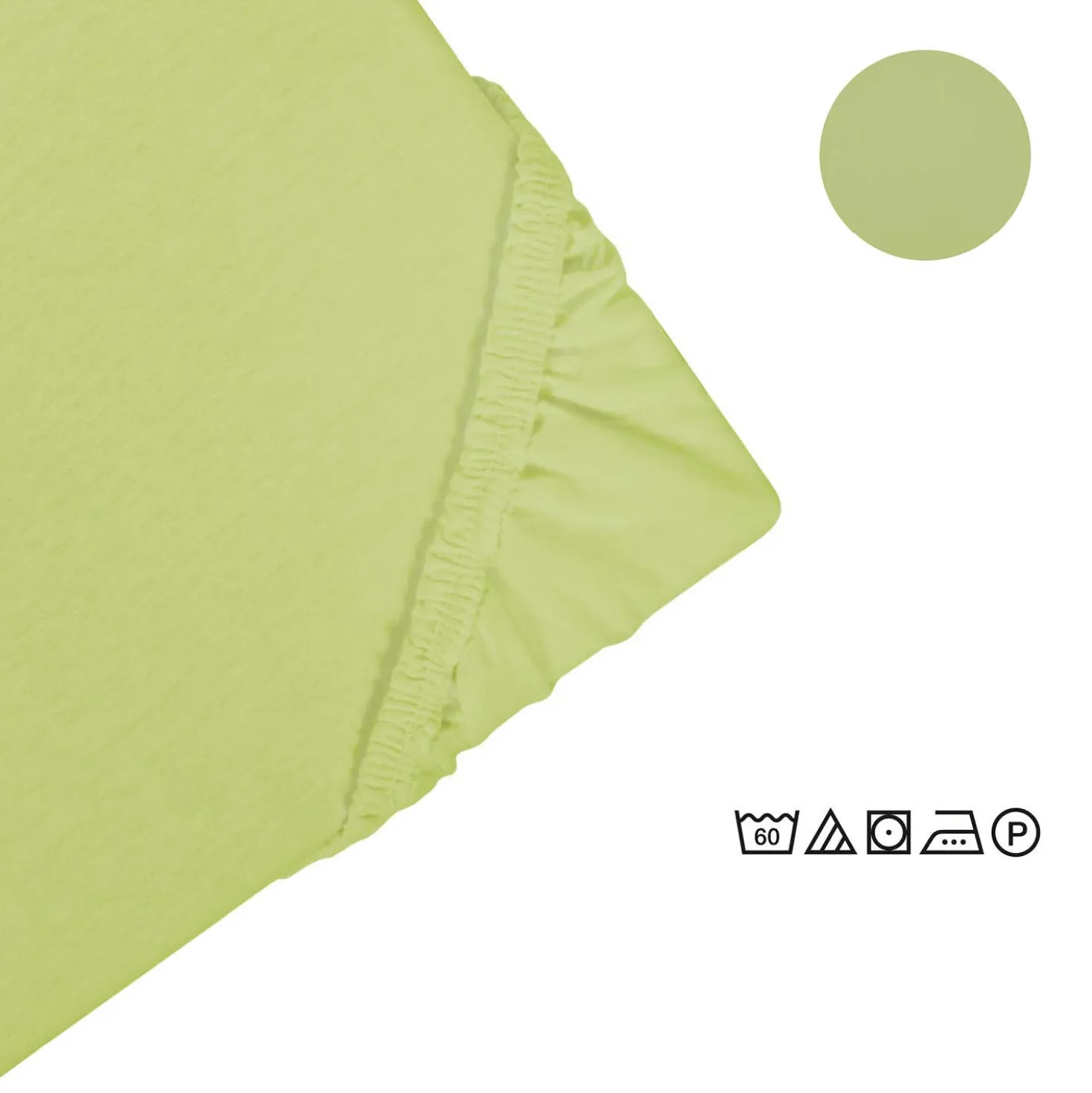 Castell Jersey-Stretch-Spannbetttuch pistaziengrün, 1x 120x200 cm