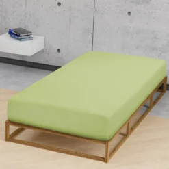 Castell Jersey-Stretch-Spannbetttuch pistaziengrün, 1x 120x200 cm