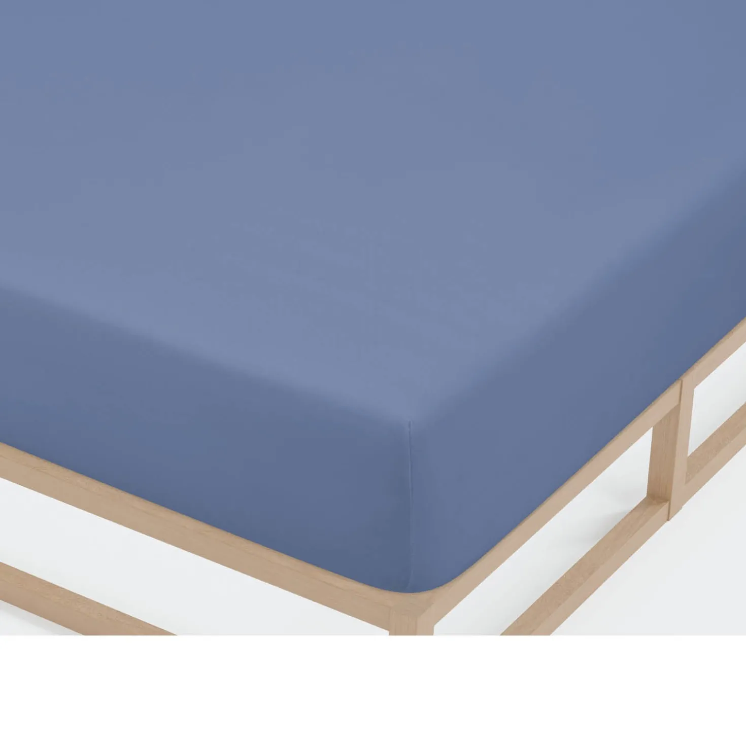 Castell Jersey-Stretch-Spannbetttuch blau, 1x 140-160 x 200 cm