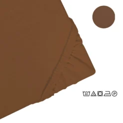 Castell Jersey-Stretch-Spannbetttuch chocolate, 1x 140x200 cm - 160x200 cm