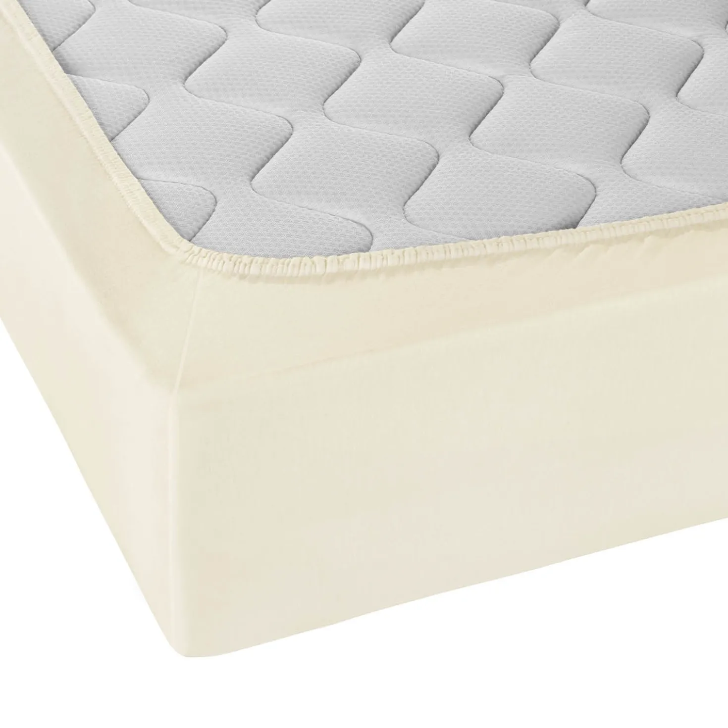 Castell Jersey-Stretch-Spannbetttuch natur, 1x 140x200 cm - 160x200 cm