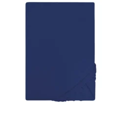 Castell Jersey-Stretch-Spannbetttuch dunkelblau, 1x 180-200 x 200 cm