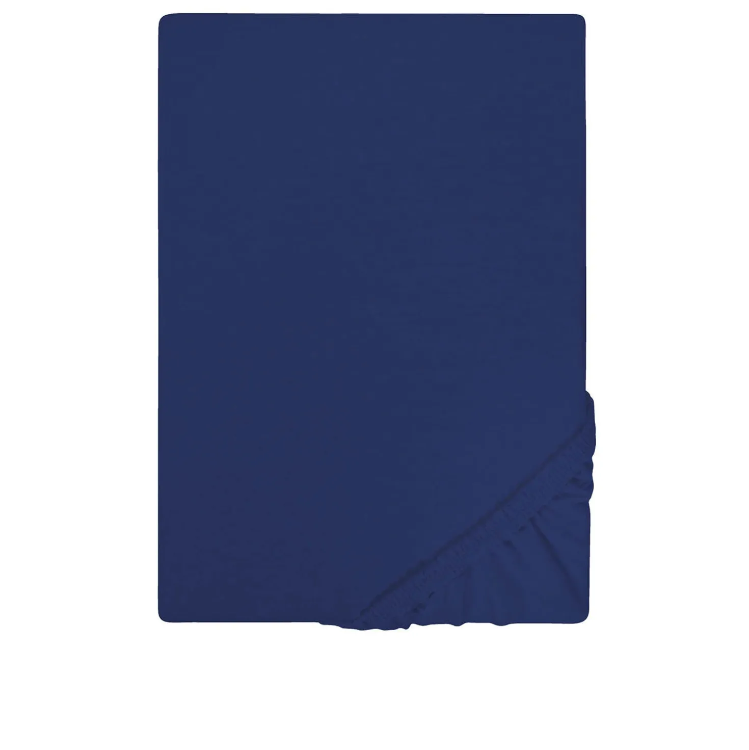 Castell Jersey-Stretch-Spannbetttuch dunkelblau, 1x 180-200 x 200 cm