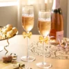 Champagnerflöten mit Schleife