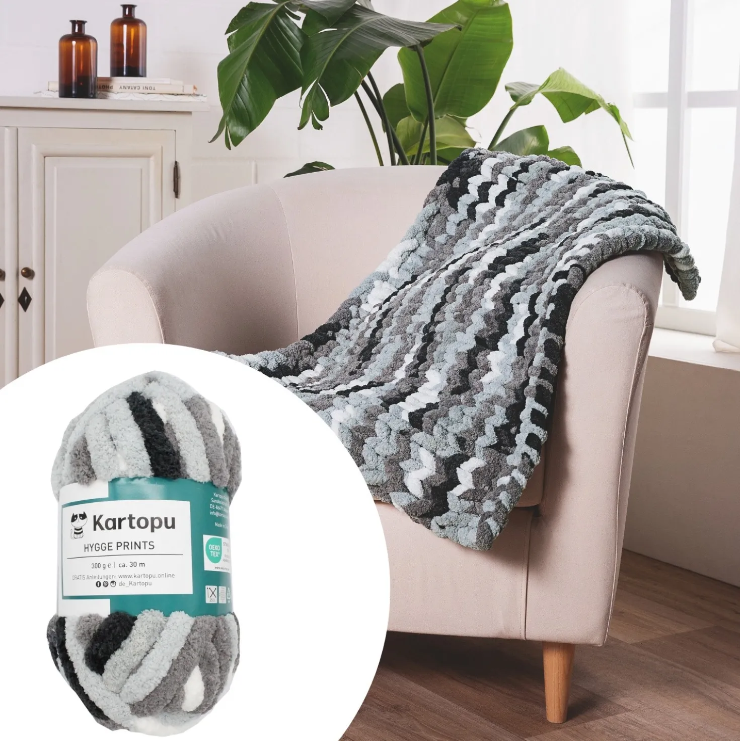 Chunkygarn „Hygge Prints“ Relax KARTOPU