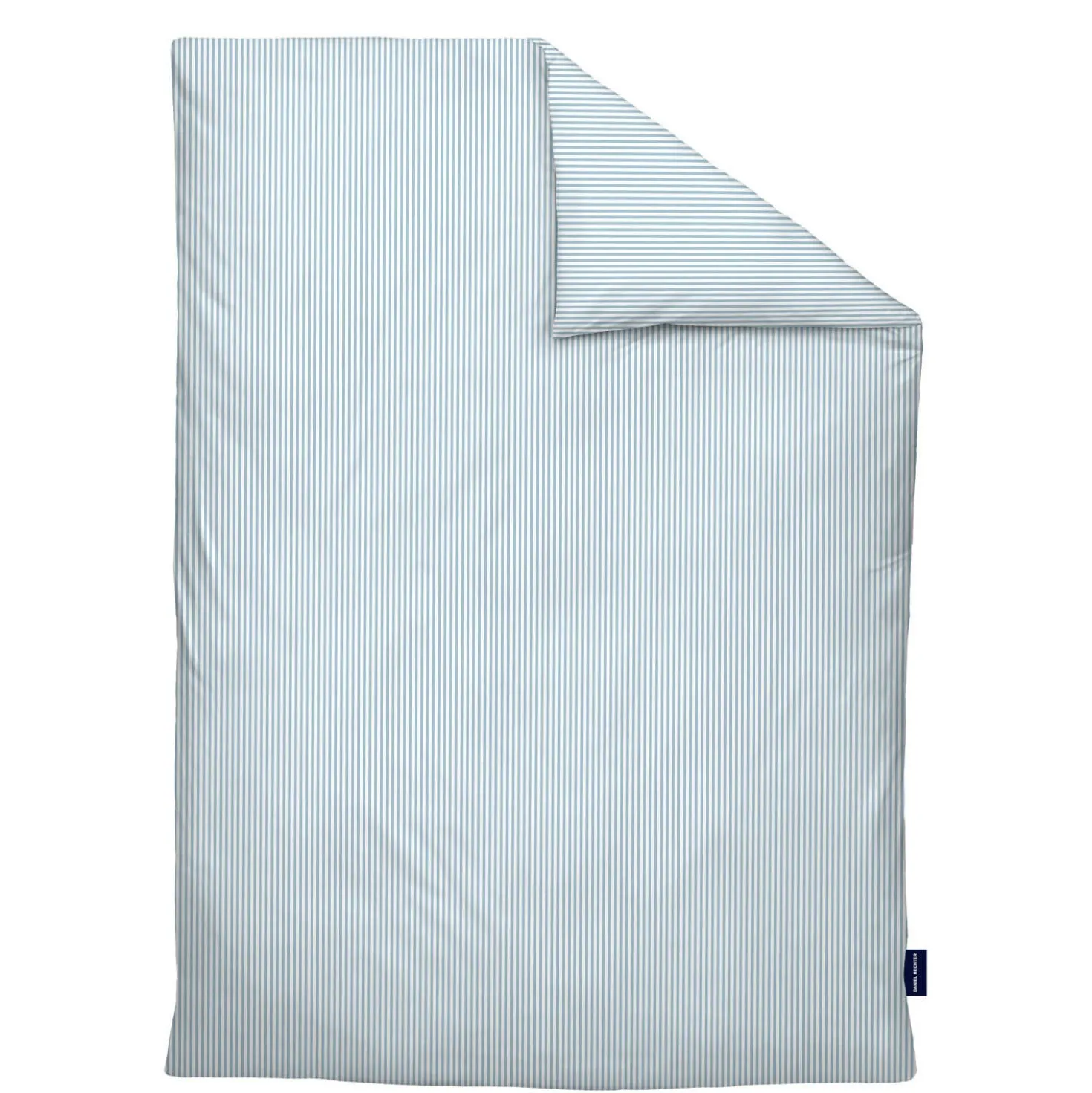 Daniel Hechter Satin Bettwäsche taubenblau, 1x 155x220 cm + 1x 80x80 cm