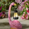 Dekofigur Flamingo mit Solar-Laterne