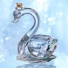 Dekofigur Glas Schwan mit Krone Casa Bonita