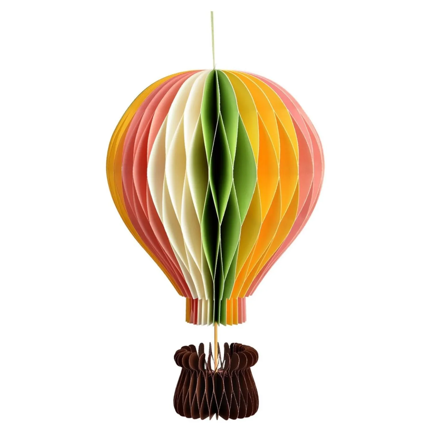 Dekohänger Heißluftballon Wabenoptik 19 cm Papierdeko