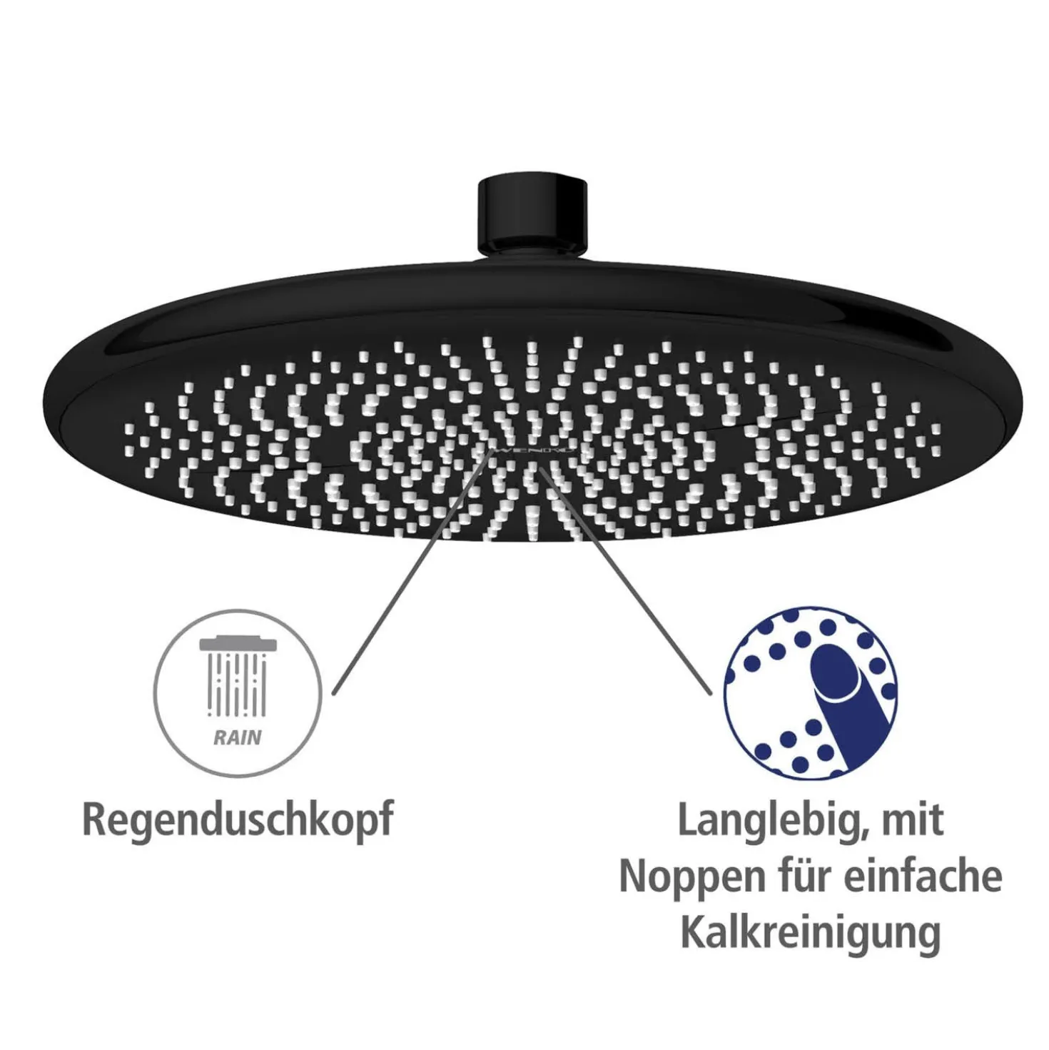 Duschsystem Watersaving Schwarz höhenverstellbar WENKO