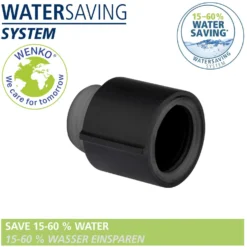 Duschsystem Young Eco mit Thermostat Schwarz WENKO