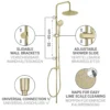 Duschsystem Young Line Gold mit 3-fach Handbrause WENKO